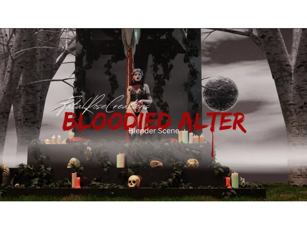 Alpha Bloodied Alter Blender Scene - The Sims 4 Custom Content