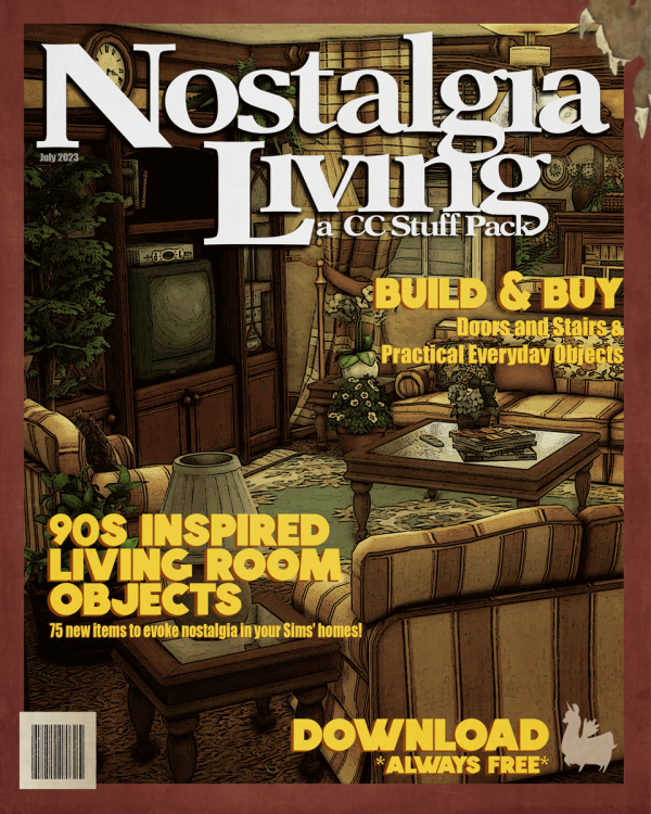 Maxis Match nostalgia living stuff by simsfinds - The Sims 4 Custom Content