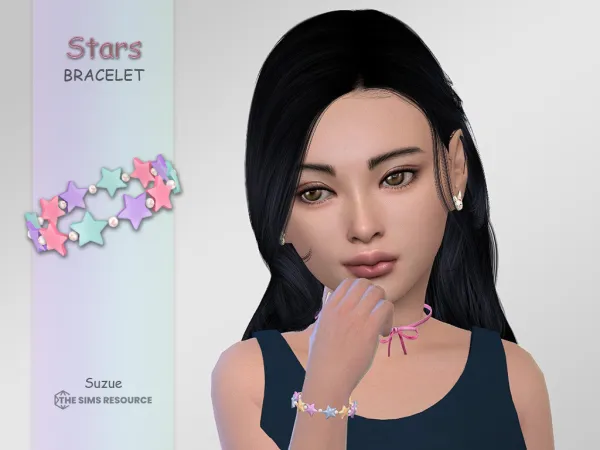 Alpha Stars Bracelet Child - The Sims 4 Custom Content