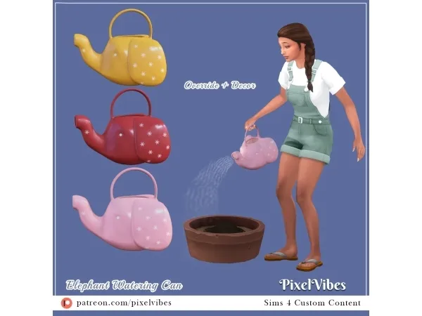 Mix Elephant Watering Can - The Sims 4 Custom Content