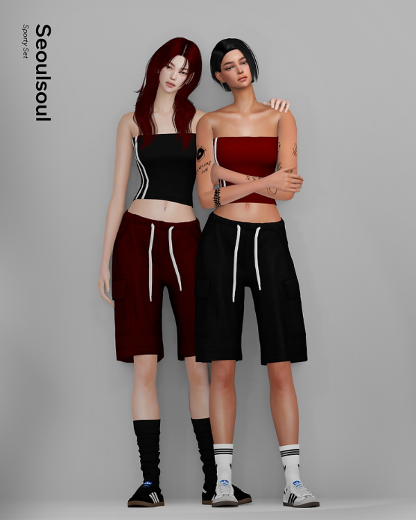 Alpha Sporty Set by simsfinds - The Sims 4 Custom Content