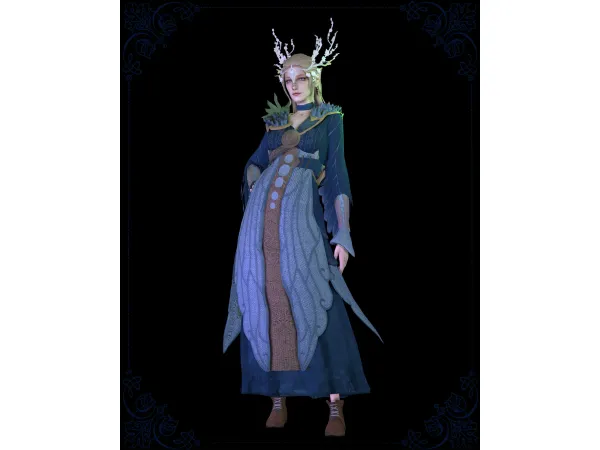 Alpha Elf druid female - The Sims 4 Custom Content
