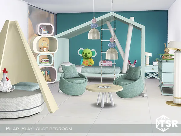 Alpha Playhouse Bedroom - The Sims 4 Custom Content