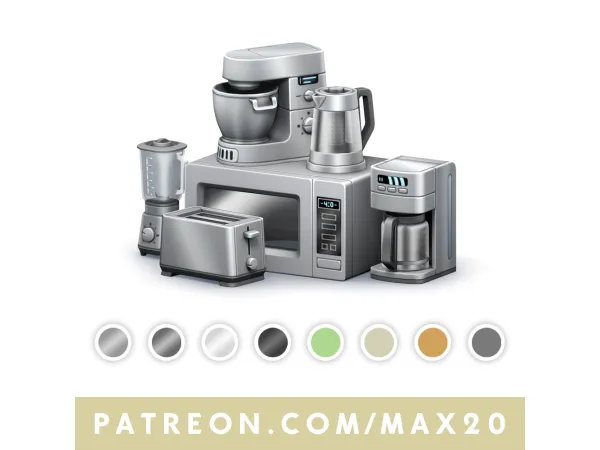 Maxis Match Kitchen Appliances Pack by Max 20 - The Sims 4 Custom Content