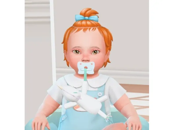 Maxis Match [Scarlett Bulckowisk] Butterfly Pacifier with Unicorn Plushie (Infants) - The Sims 4 Custom Content