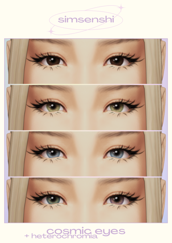 Mix cosmic eyes 彡 by simsfinds - The Sims 4 Custom Content