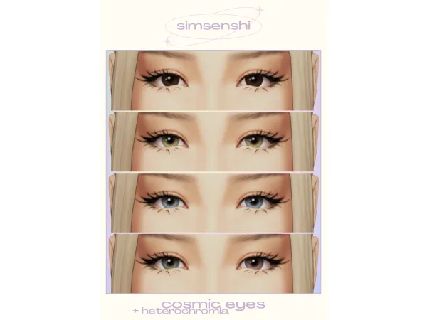 Mix cosmic eyes 彡 by simsenshi - The Sims 4 Custom Content