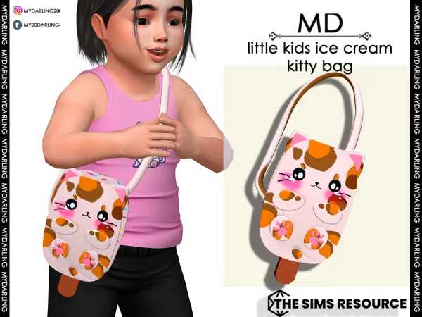 Alpha KITTY ICE CREAM BACKPACK AND BAG - The Sims 4 Custom Content