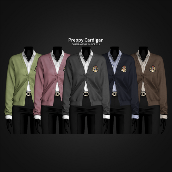 Alpha Preppy Cardigan by simsfinds - The Sims 4 Custom Content