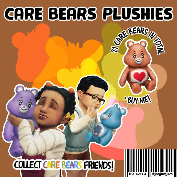 Maxis Match Care Bears Plushies by simsfinds - The Sims 4 Custom Content