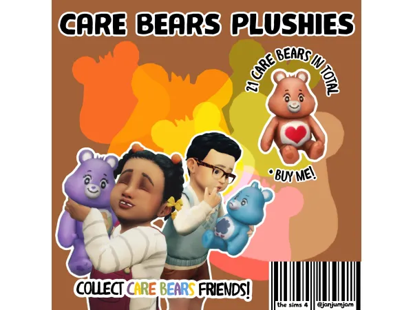 Maxis Match Care Bears Plushies by janjumjam - The Sims 4 Custom Content
