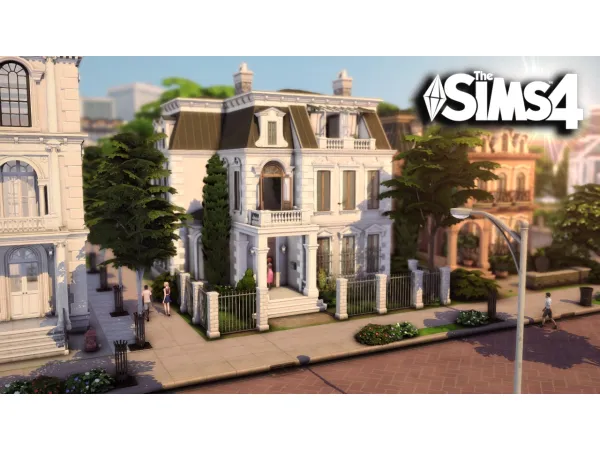 Maxis Match Stylish White villa by Bojana Sims - The Sims 4 Custom Content