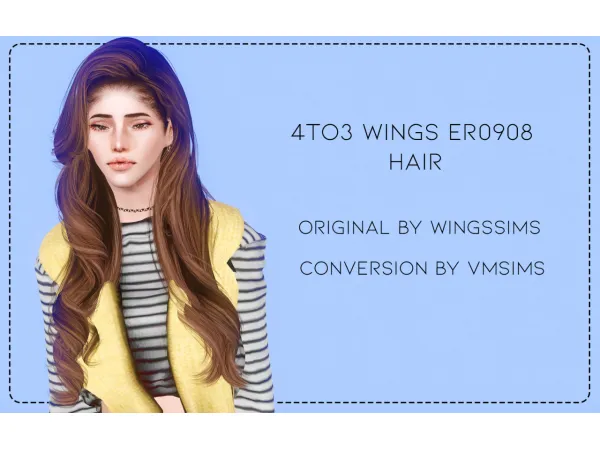 4to3 Wings Hairs by VMSims - The Sims 3 Custom Content