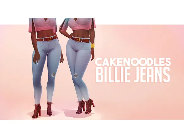 Maxis Match Cakenoodles Billie Jeans - The Sims 4 Custom Content