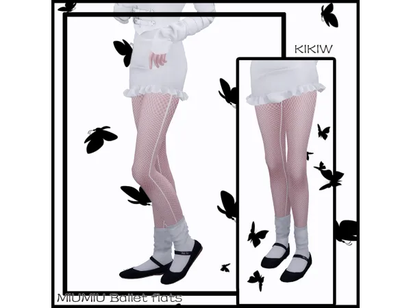 Alpha [KIKIW]MIUMIU Ballet flats by KIKIW - The Sims 4 Custom Content