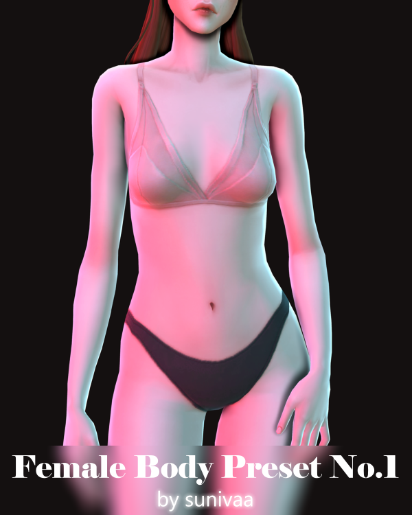 Mix Female Body Preset No1 by simsfinds - The Sims 4 Custom Content