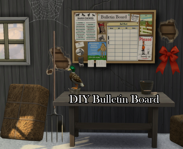 Maxis Match DIY Bulletin Board by simsfinds - The Sims 4 Custom Content