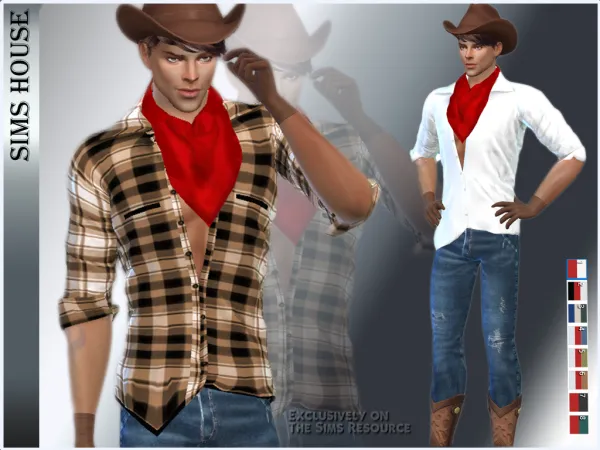 Alpha MEN'S SHIRT WITH A NECKSHIELD by simsfinds - The Sims 4 Custom Content