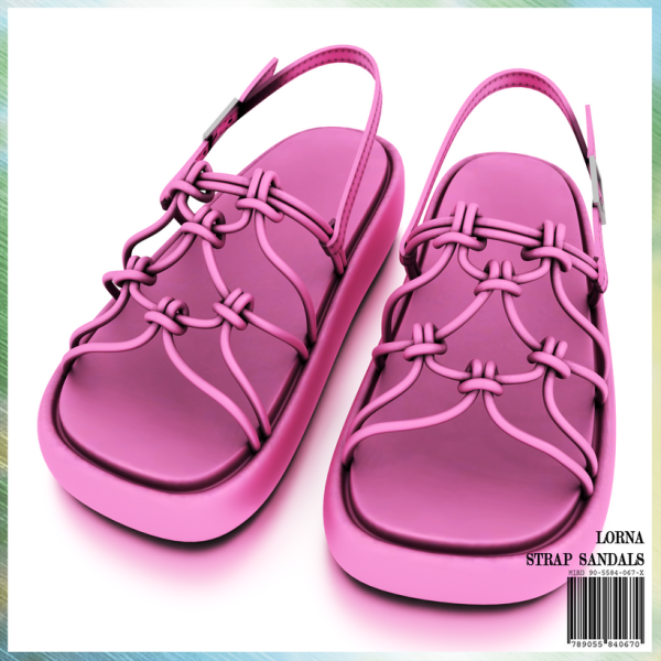 Alpha Lorna Strap Sandals by simsfinds - The Sims 4 Custom Content
