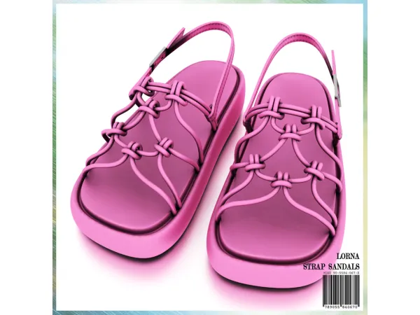 Alpha Lorna Strap Sandals by MIRO - The Sims 4 Custom Content