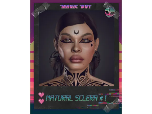 Alpha NATURAL SCLERA 1 by MAGIC BOT - The Sims 4 Custom Content