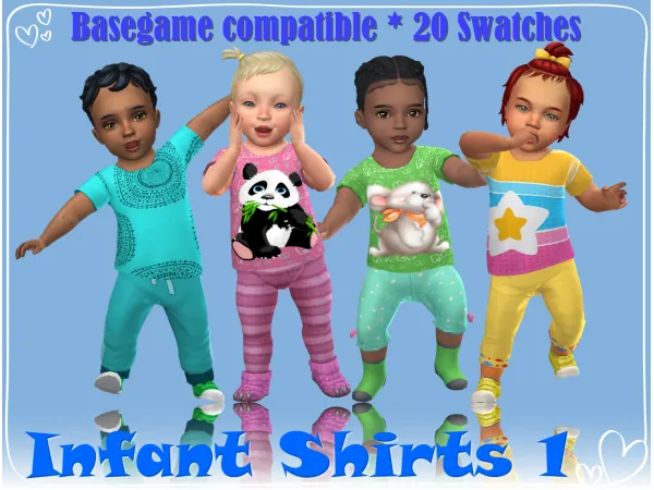 Maxis Match Infant Toddler Shirts 1 by Annett's Sims 4 Welt ASW - The Sims 4 Custom Content