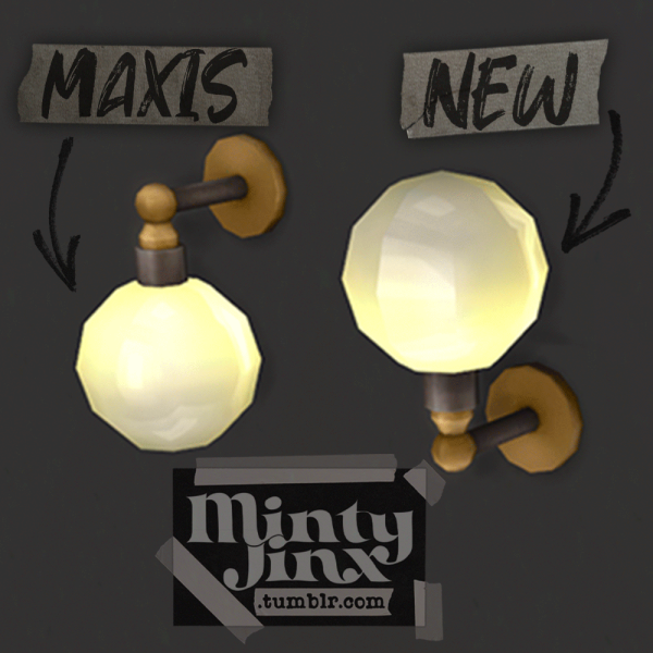 Maxis Match Flipped Vintage Sconce Wall Light by simsfinds - The Sims 4 Custom Content