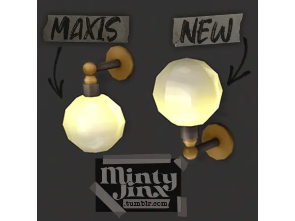 Maxis Match Flipped Vintage Sconce Wall Light - The Sims 4 Custom Content