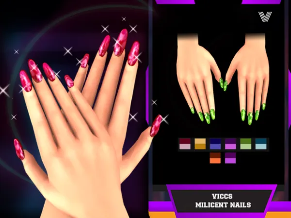 Alpha VICCS_MILICENT NAILS (TEEN ELDER) - The Sims 4 Custom Content