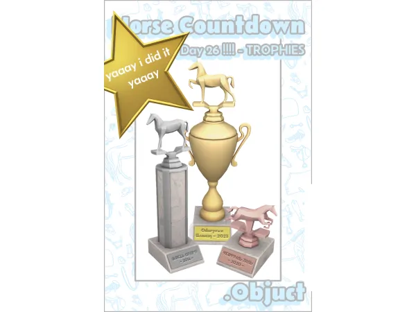 Maxis Match Championship Trophies by Objuct - The Sims 4 Custom Content