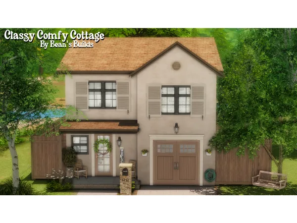 Maxis Match Classy Cozy Cottage by Bean's Builds - The Sims 4 Custom Content