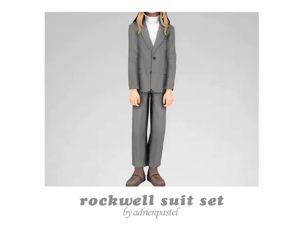 Maxis Match Rockwell Kids Suit Set - The Sims 4 Custom Content