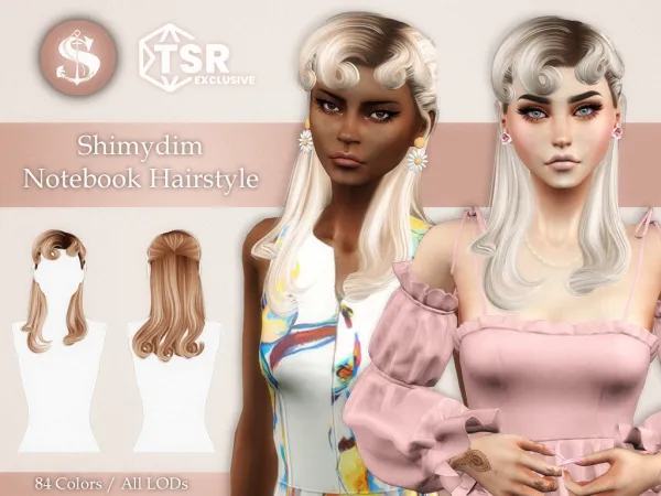 Alpha NOTEBOOK HAIR - The Sims 4 Custom Content
