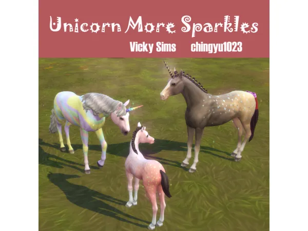 Maxis Match Unicorn More Sparkles by chingyu1023 - The Sims 4 Custom Content