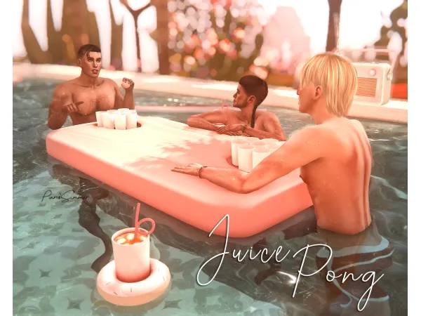 Mix JuicePong 6 group poses - The Sims 4 Custom Content