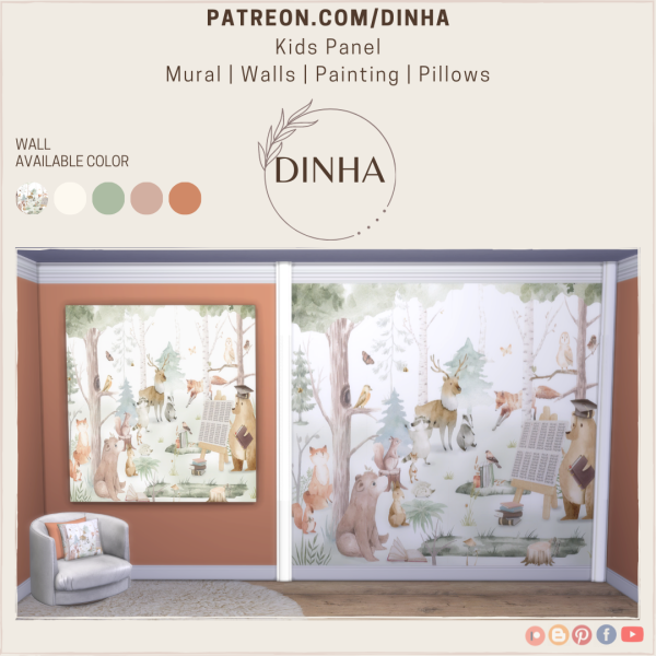 Alpha Bosom of Nature Kids Collection by dinhagamer - The Sims 4 Custom Content