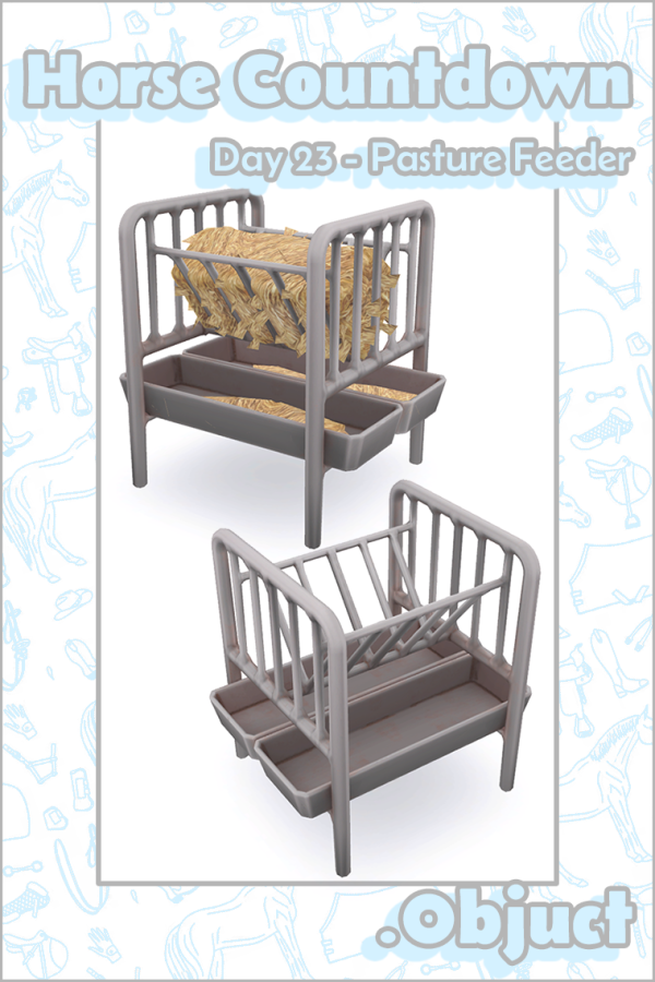Maxis Match EquiStyle Pasture Feeder by simsfinds - The Sims 4 Custom Content