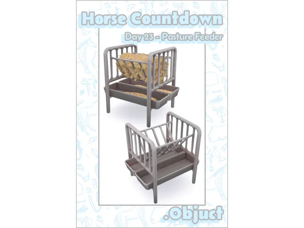Maxis Match EquiStyle Pasture Feeder by Objuct - The Sims 4 Custom Content