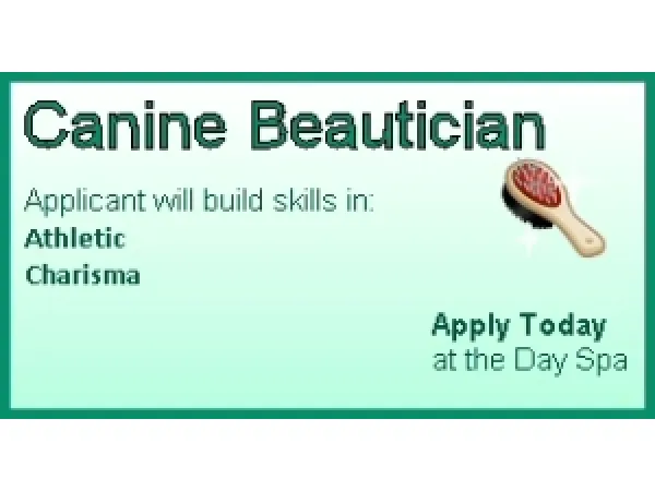 Canine Beautician Career - The Sims 3 Custom Content