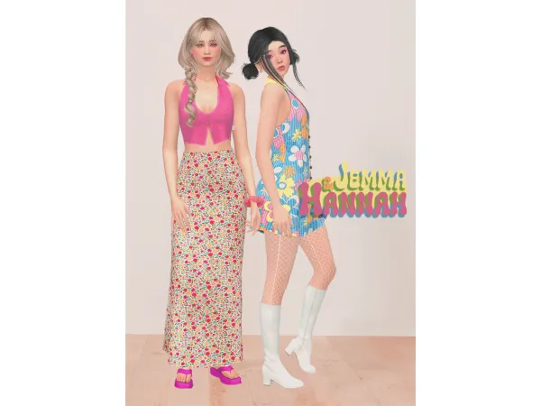 Alpha Jemma and Hannah by Daisy Pixels - The Sims 4 Custom Content