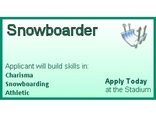 Snowboarding Career - The Sims 3 Custom Content