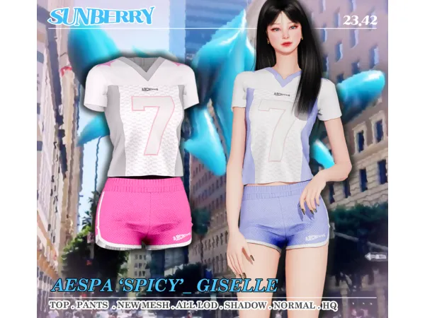 Alpha [SUNBERRY]AESPA SPICY GISELLE 2342(Early access) by SUNBERRY - The Sims 4 Custom Content