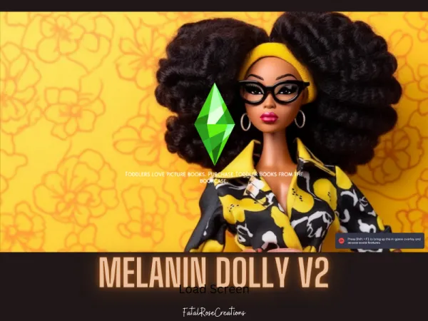 Alpha Melanin Dolly Loading Screen V2 - The Sims 4 Custom Content
