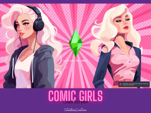 Mix Comic Girls Loading Screen - The Sims 4 Custom Content