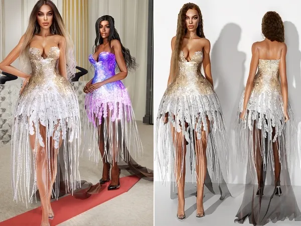 Alpha Anok Yai's Gown from Met Gala 2023 cool_content_star by cool_content_star - The Sims 4 Custom Content