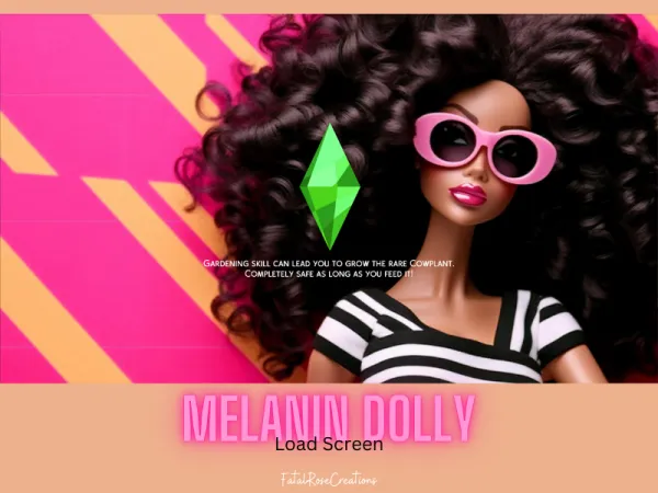 Alpha Melanin Dolly Loading Screen - The Sims 4 Custom Content