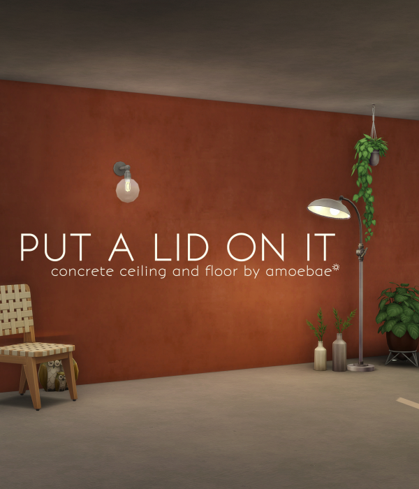 Mix PUT A LID ON IT concrete ceiling and floor by simsfinds - The Sims 4 Custom Content
