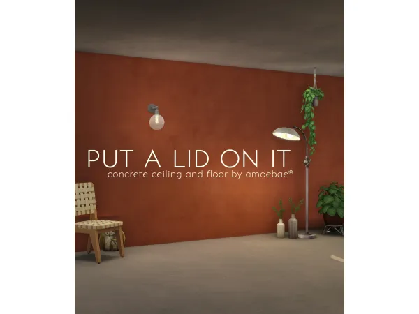 Mix PUT A LID ON IT concrete ceiling and floor by amoebae - The Sims 4 Custom Content