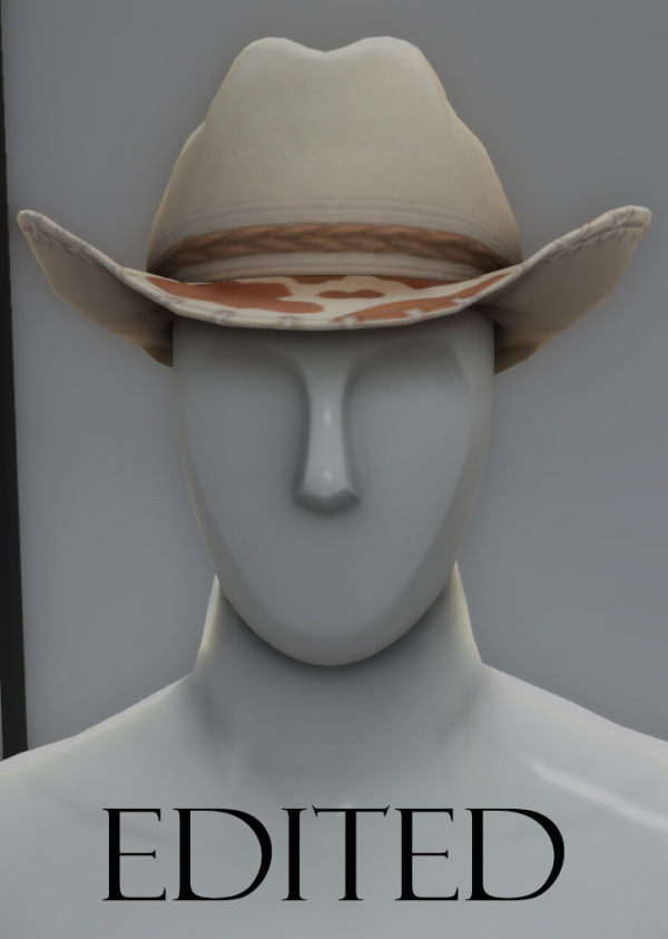 Maxis Match miniscule horse ranch hat edits but they fit the head more normally by simsfinds - The Sims 4 Custom Content