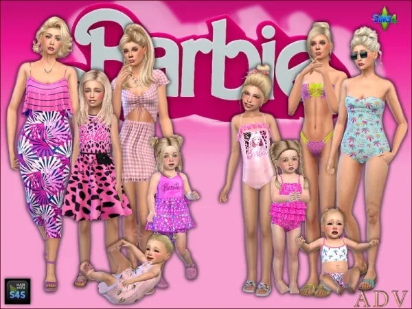 Maxis Match Barbie clothing by artedellavita_mabra - The Sims 4 Custom Content